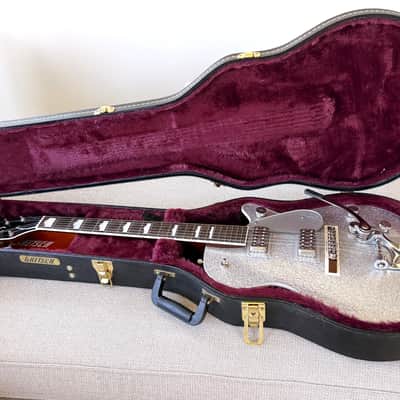 Gretsch G6129T-89 Vintage Select '89 Sparkle Jet with Bigsby 2023 - Silver Sparkle image 1