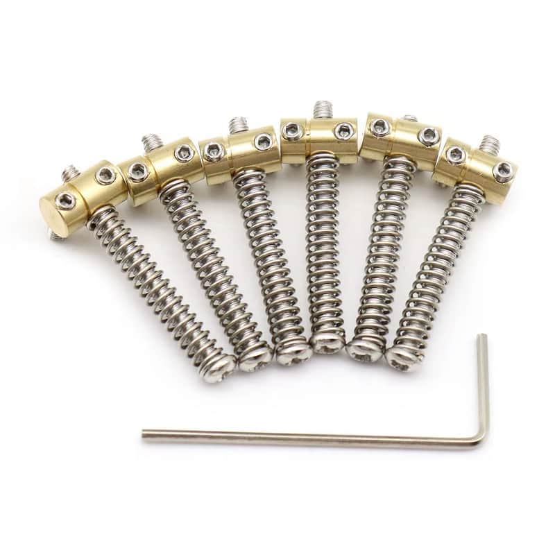 6pcs Brass Materiel Guitar Telecaster Tele Style Bridge Saddles image 1