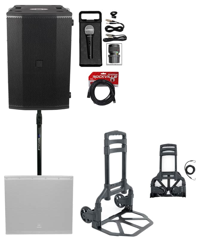 Avante Audio Imperio SUB210 Dual 10" Class-D Active DJ Subwoofer+Pole+Trolley image 1