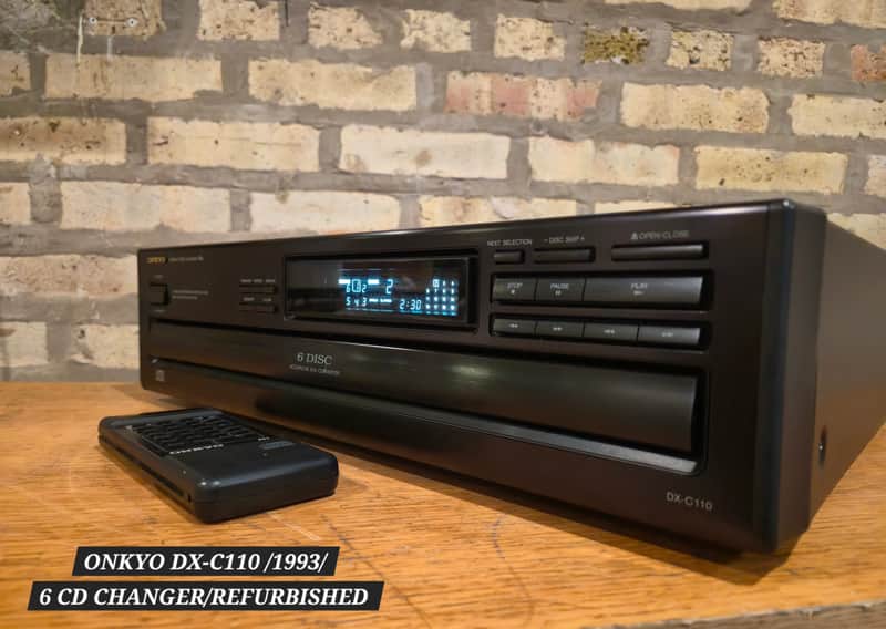 ONKYO DX-C110 w/remote 1993 low hours- refurbished image 1