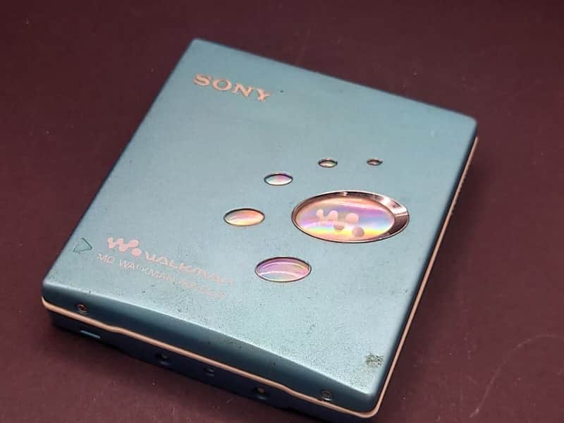Working BLUE Sony MZ-E520 MD minidisc player mdlp unit only image 1