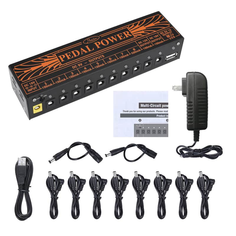Rowin PW-1 Power Supply 10 DC Output for 9V/12V/18V Effect Pedal,price include the import duty for US buyer image 1