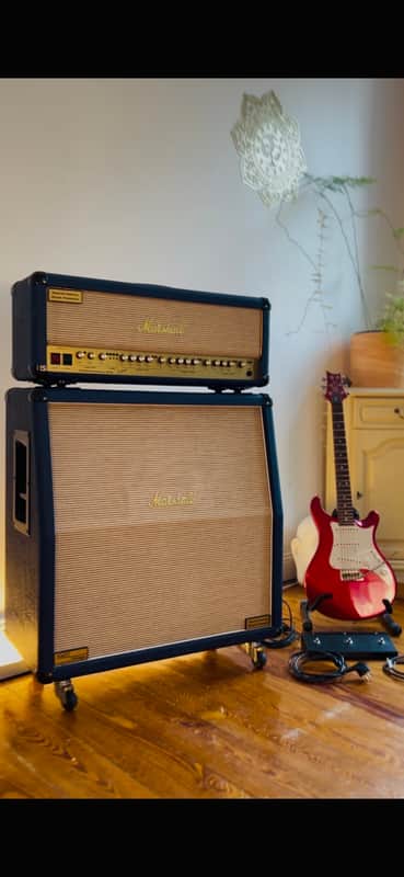 Marshall Anniversary 6100 LM 100 W 1992 - blauer Tolex, one of 1000! Mit FUNKTIOSFÄHIGEM Midi-Controller! image 1