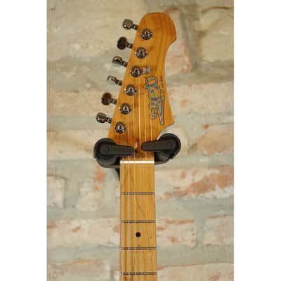 JET GUITARS JS450 TBK - Stratocaster HSS Roasted Maple Neck - Flame Top Transparent Black image 8