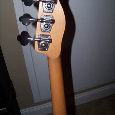 TELE  BASS  2 Tone Sunburst LEFT HANDED LEFTY UP GRADED DUNCAN BASSLINE PICKUP GIG BAG image 7