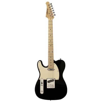 Sawtooth Left-Handed ET Series Black Electric Guitar w/ Aged White Pickguard - Includes: Gig Bag & Accessories image 2