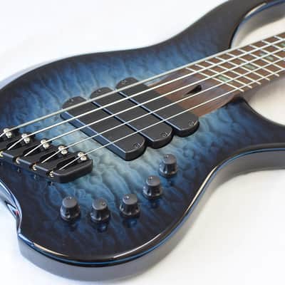 Dingwall Custom ABZ 5 Natural to Blue Burst QM image 9