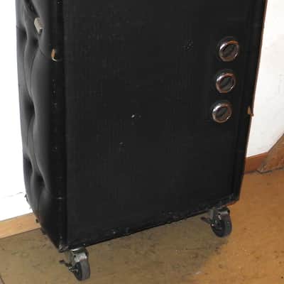 Vintage Plush 2-15" Bass Guitar Cabinet! Kustom Black Tuck and Roll! image 1