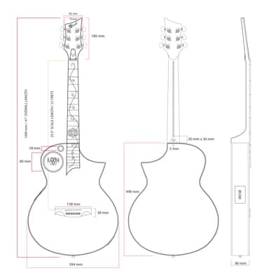 Lindo Earth Slim Body Electro Acoustic Guitar | Figured Tamo Ash and Flatsawn Zebrano | BS3M Blend Preamp/Tuner with Dual Jack/XLR Output | Solid Maple Teal Fretboard and Bridge (Nylon Strings) image 8