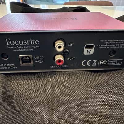 Focusrite Scarlett Solo 1st Generation USB Audio Interface 2010s - Red image 3