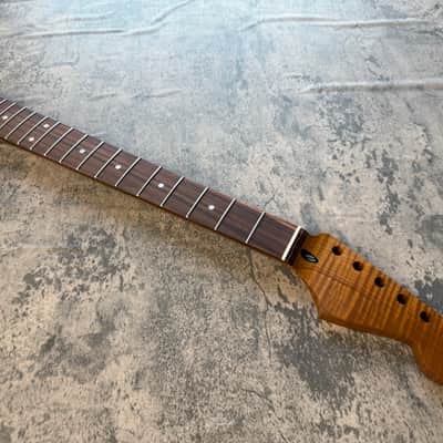 BMC Guitar 5AAAAA FLAME MAPLE Neck Strat® Stratocaster® 22 Fret Roasted With Rosewood Fingerboard Nitro Lacquer 9.5 Radius  STFRM5A #5 image 1