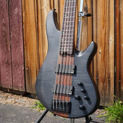 Schecter DIAMOND SERIES Charles Berthoud CB-5 See Thru Black Satin 5-String Electric Bass Guitar (2025) image 4