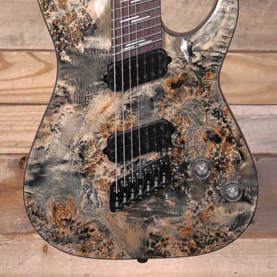 Schecter Omen Elite-7 7-String Multiscale Electric Guitar Charcoal image 1