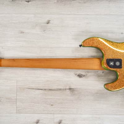 Ernie Ball Music Man StingRay DarkRay 5 5-String Bass, Roasted Maple Fretboard, Gold Bar image 8