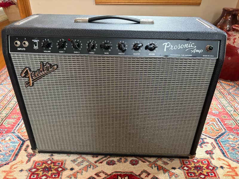 Fender Prosonic Amp 2-Channel 60-Watt 2x10" Guitar Combo 1996 - 2001 - Black image 1
