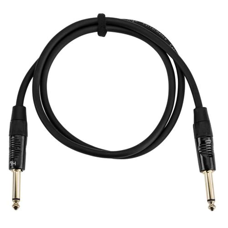 H&A Elite Pro 1/4  Male to 1/4  Male Instrument Cable with Rean Gold Connectors - 3' image 1