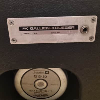Vintage 1978 Gallien-Krueger 112EC Extension Cabinet w/ Original Rola Celestion G12-80 (T3056, Kurt Mueller 1777 cone) – All-Original Matching Setup, SN 8805 image 4