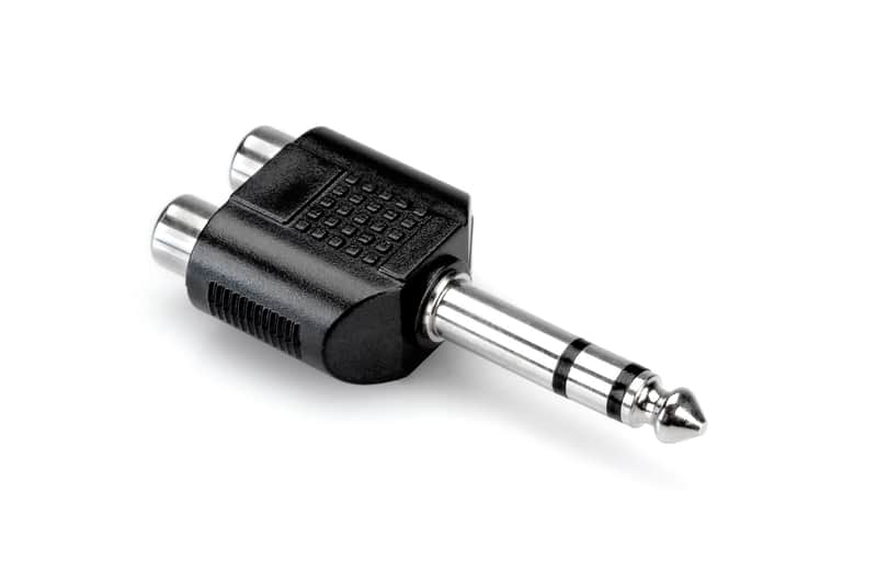 Adaptor, Dual RCA to 1/4 in TRS great for breaking-out and splitting that 1/4" stereo headphone out! image 1