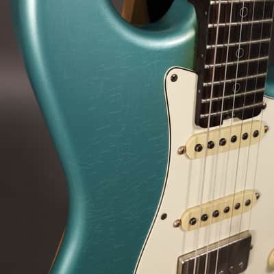 Schecter USA Custom Shop Nick Johnston HSS 2020 - Aged Teal Green Metallic image 3