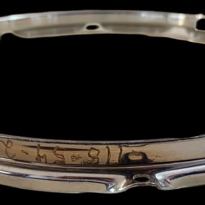 1960's Ludwig 14" COB 10-hole Supraphonic/Super-Sensitive Snare Side Rim/Hoop image 5