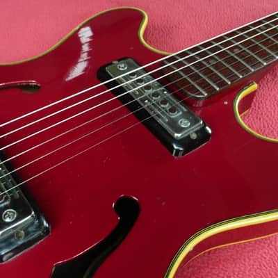 Teisco EP-2L Hollow Body Electric Guitar Japan Vintage 1960's Red image 3