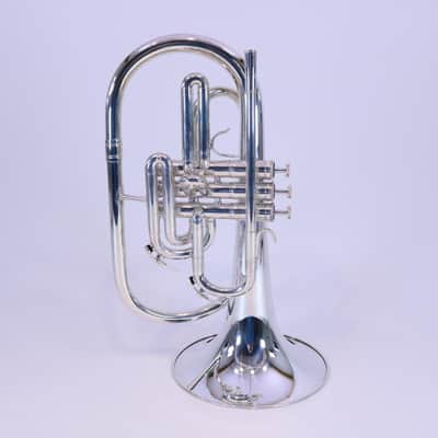 Nirschl E102SP Marching Mellophone in Silver Plate SN E000677 image 2