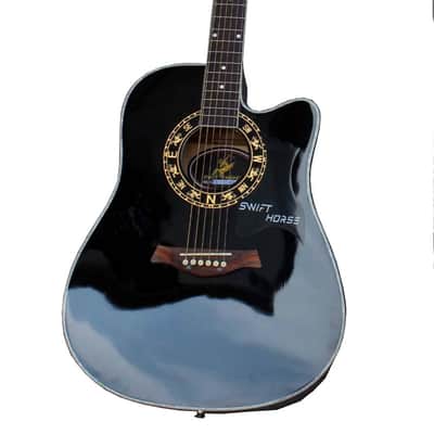 Swift Horse SH-413-Black Acoustic Guitar image 1