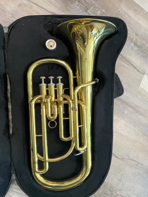 (Mendini) cecilio baritone horn (euphonium) with case and mouthpiece image 1