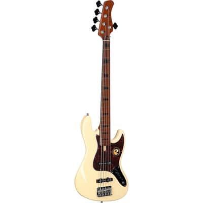 Sire Marcus Miller V5 Electric Bass, 5-String, Vintage White image 6