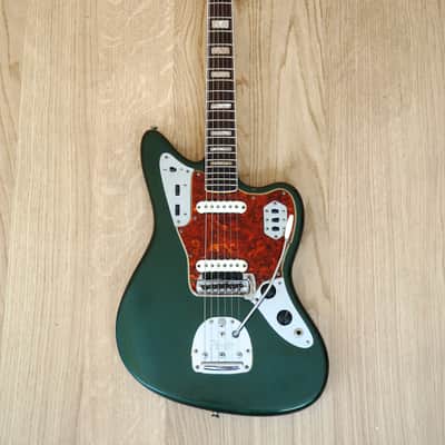 1966 Fender Jaguar Vintage Offset Electric Guitar Sherwood Green w/ohc image 2