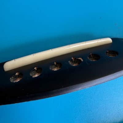SQUIER Acoustic 093-0300-021 Guitar Part: Bridge w/Saddle Pins and Nut [Lot] image 7