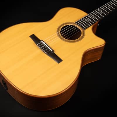 2018 Taylor 714ce-N - Natural | USA All Solid Grand Auditorium Crossover Classical Guitar Nylon Cutaway Pickup | OHSC image 6