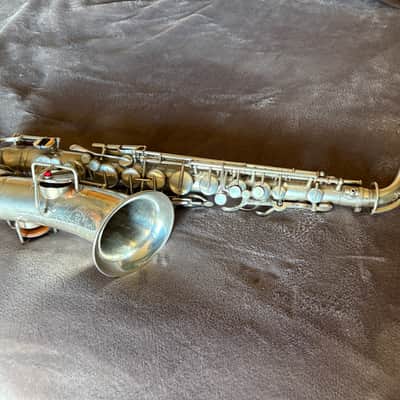 Buescher True-Tone Low Pitch Silver Alto Saxophone 1925 image 3