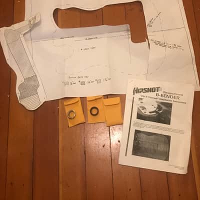 Hipshot/Fender B-Bender Parsons/Green String Bender Black For Telecaster White Tele image 2