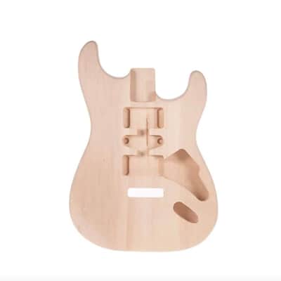Basswood Unfinished Strat Style Guitar Body image 1