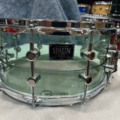 Spaun 7X14" Slotted Acrylic Snare Drum (314-1174) 2000's - Coke Bottle image 1