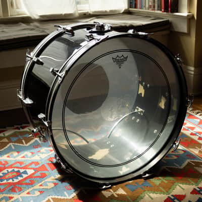 24"x 14" Ludwig Vistalite bass drum 1978-79 Black "Overdrive Outfit" image 12