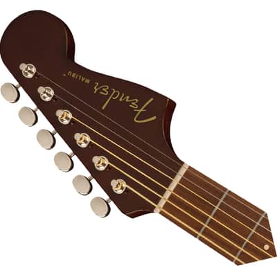 Fender Malibu Player A/E Guitar - Natural w/ Walnut FB image 4