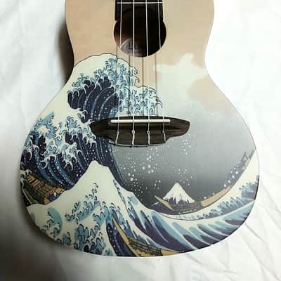 LUNA Great Wave Concert acoustic UKULELE new Mahogany UKE w/ GIG BAG image 3