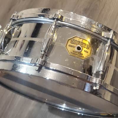 GRETSCH BROADKASTER CHROME OVER BRASS 14'' x 5'' 1980 image 9