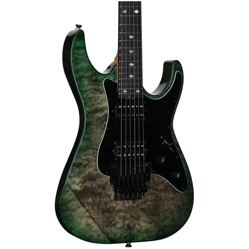 Kramer Volante Quilt HHFR Electric Guitar (with Gig Bag), Ultramarine Burst image 1