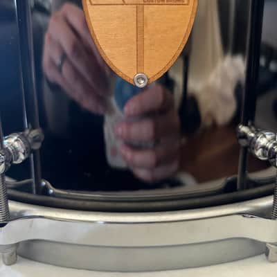 Truth Custom Drums 8x14” Black Brass Snare Drum 2017 - Reflective Black image 3
