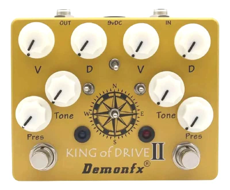 Demonfx KING of DRIVE II V4 Overdrive + Distortion PRO Dual Guitar FX Pedal US SHIP image 1