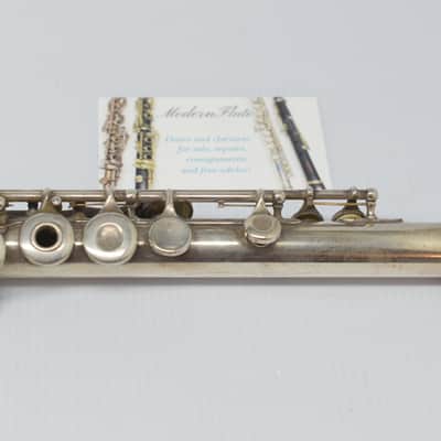 Vintage Selmer Handmade Solid Sterling Silver Flute Open Hole w/ Offset G C Foot image 10