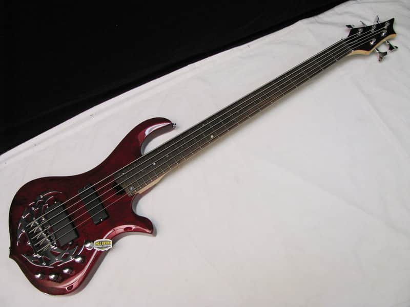 Traben Array Limited 5-string BASS guitar RED- NEW - Spalt Maple
