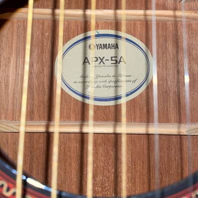 2003 Yamaha APX-5A acoustic/electric 6-string guitar in unique Sandburst finish, with OHSC image 9