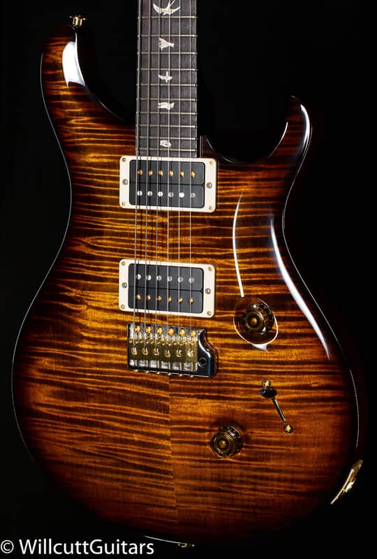 PRS Custom 24 Black Gold Wraparound 10 Top (060) image 1