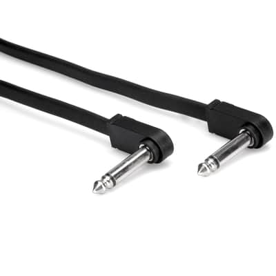 Hosa CFP-112 Flat Guitar Pedalboard Patch Cable Right Angle to Right Angle - 12" image 2