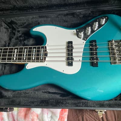 Fender American Elite Jazz Bass V 2016 - 2019 - Ocean Turquoise image 2