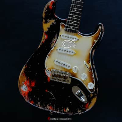 Fender Stratocaster Black Heavy Aged Relic image 12